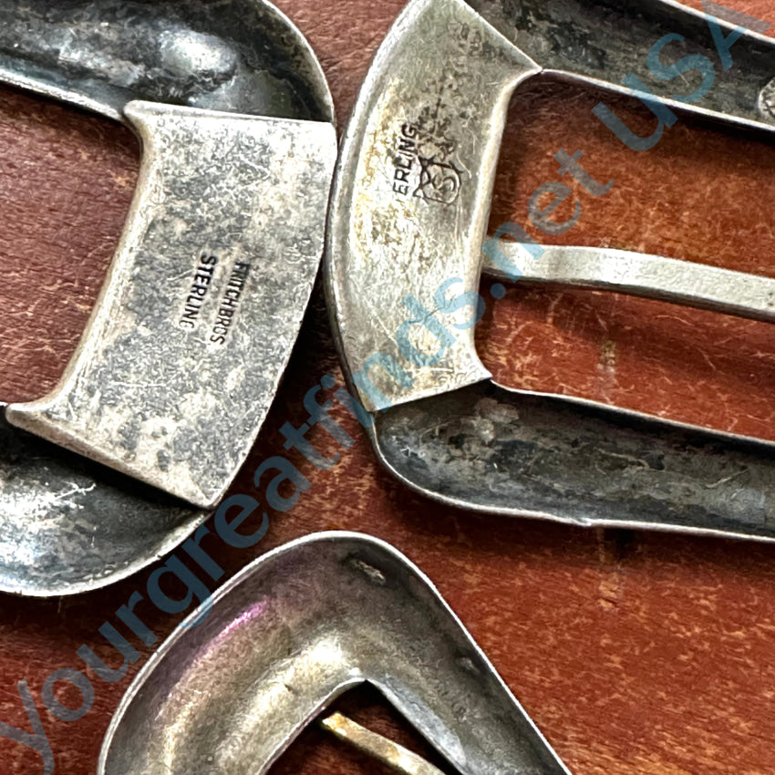 Lot Of 3 Vintage Sterling Silver Ranger Buckles Belt Buckle