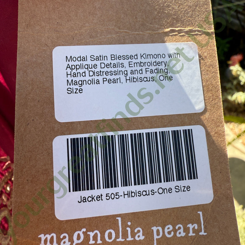 Magnolia Pearl Modal Satin Blessed Kimono Hibiscus NWT SOLD OUT kimono