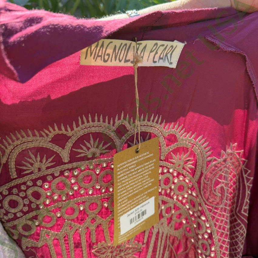 Magnolia Pearl Modal Satin Blessed Kimono Hibiscus NWT SOLD OUT kimono