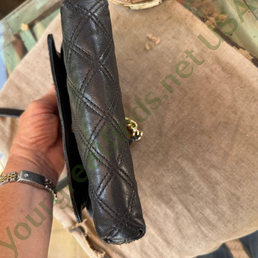 Marc Jacobs Quilted Black Leather Crossbody Bag purse