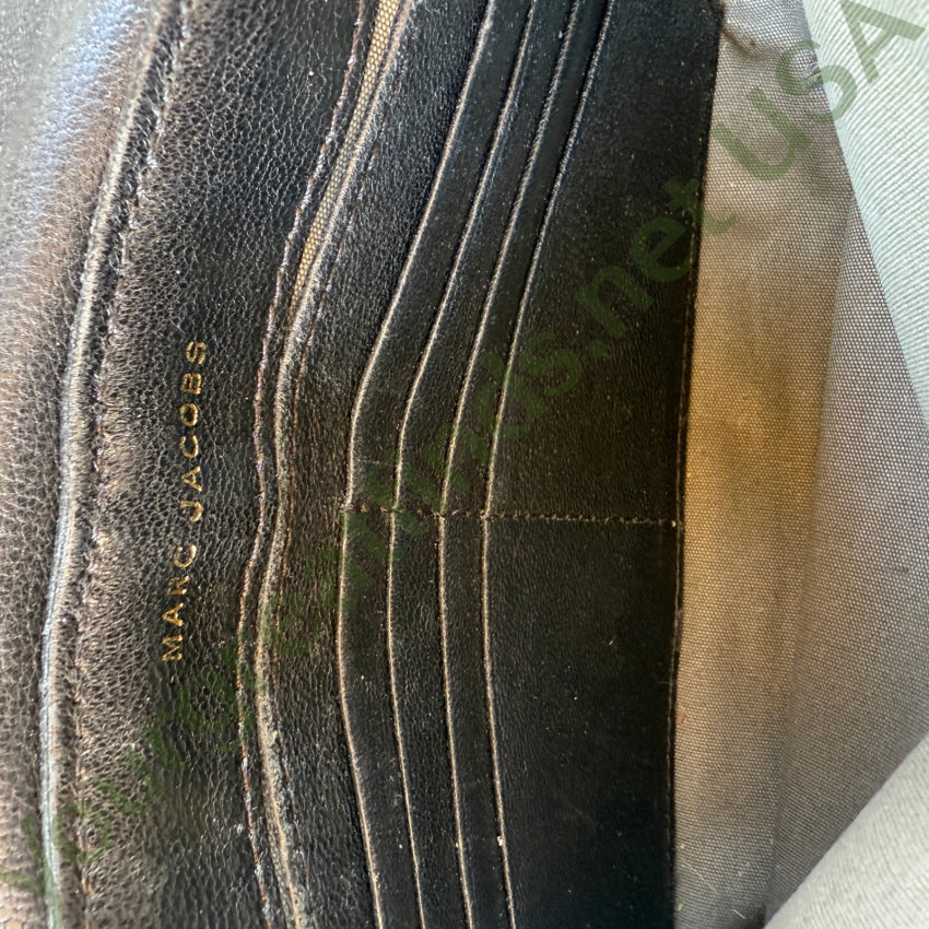 Marc Jacobs Quilted Black Leather Crossbody Bag purse