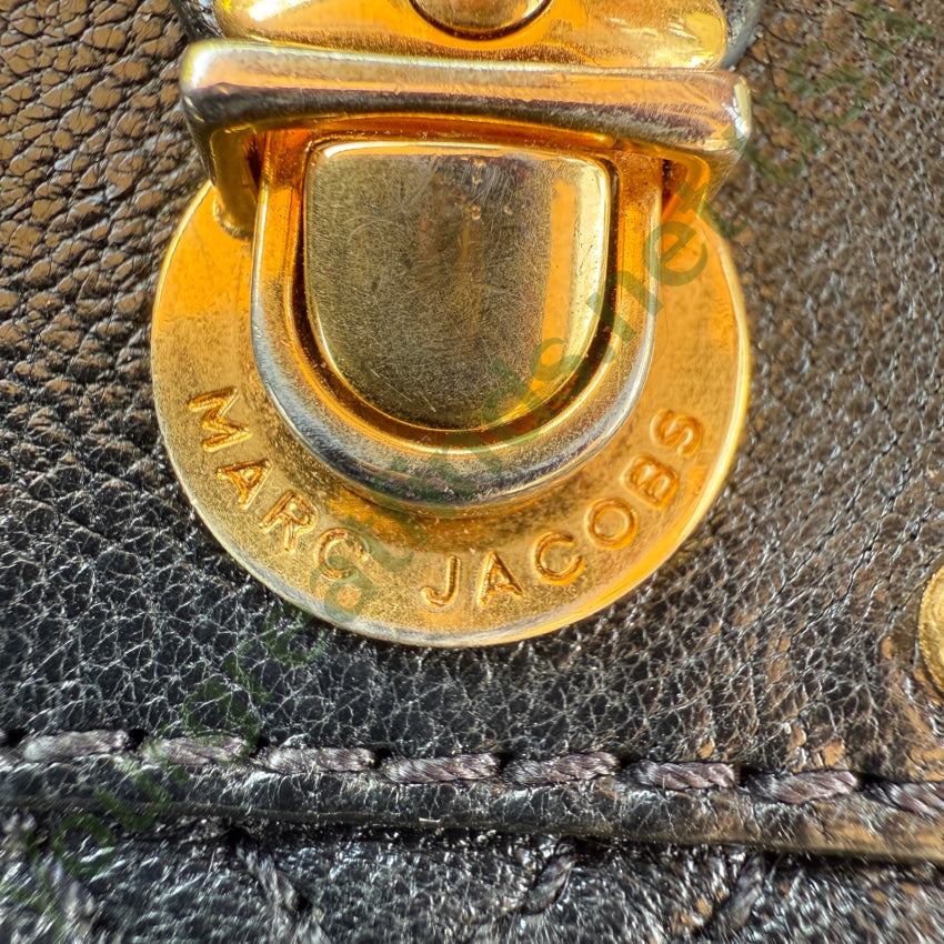 Marc Jacobs Quilted Black Leather Crossbody Bag purse