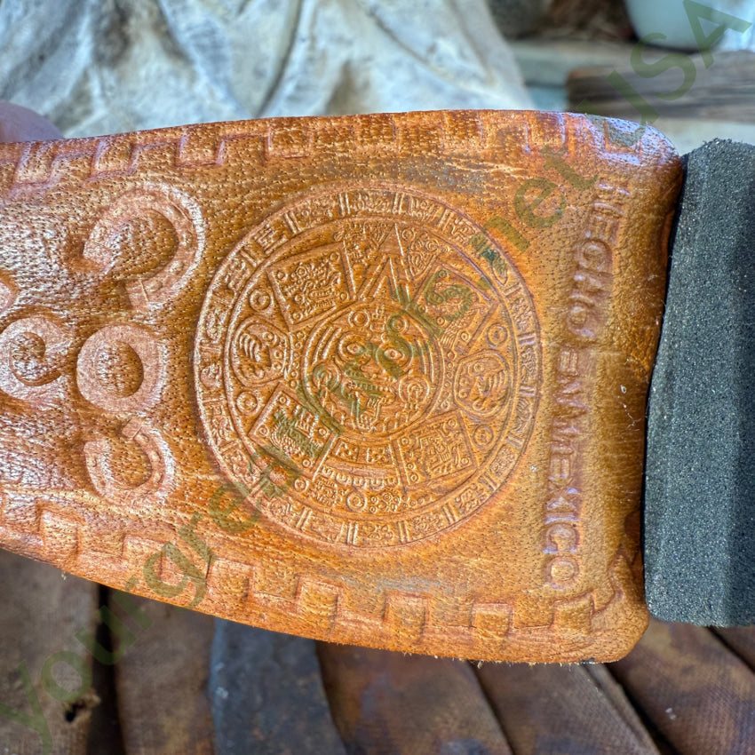 Mexican Guarachero Boot Tooled Leather Shot Glass Cabo leather shot glass