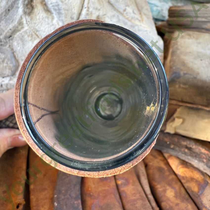 Mexican Guarachero Boot Tooled Leather Shot Glass Cabo leather shot glass