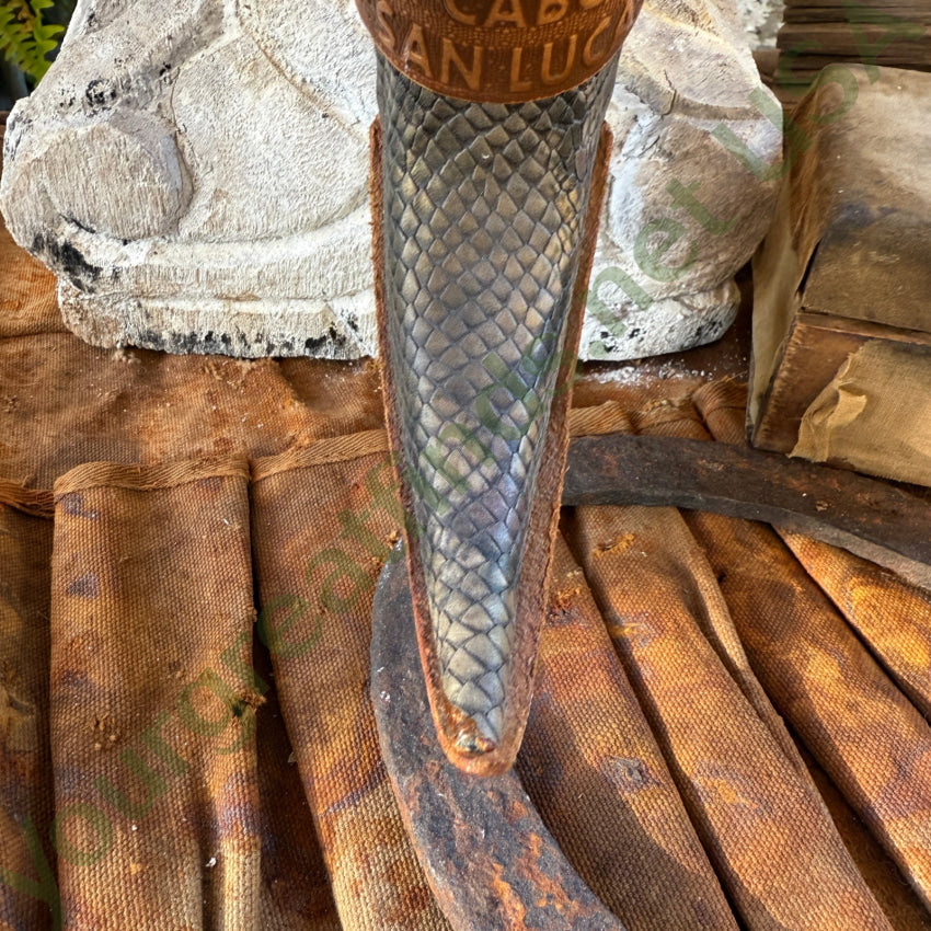 Mexican Guarachero Boot Tooled Leather Shot Glass Cabo leather shot glass