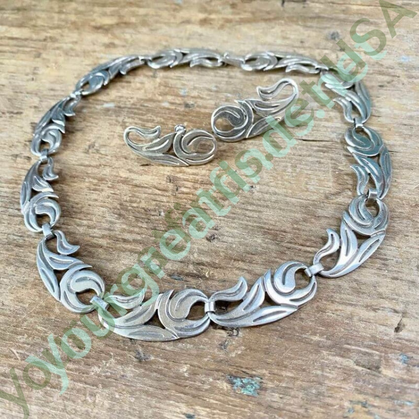 Mexican La Cucaracha Sterling Silver Necklace and Earring Set Yourgreatfinds