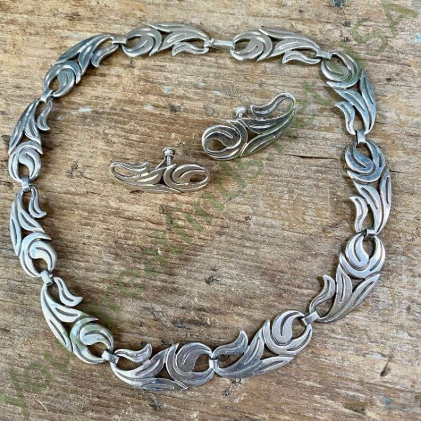 Mexican La Cucaracha Sterling Silver Necklace and Earring Set Yourgreatfinds