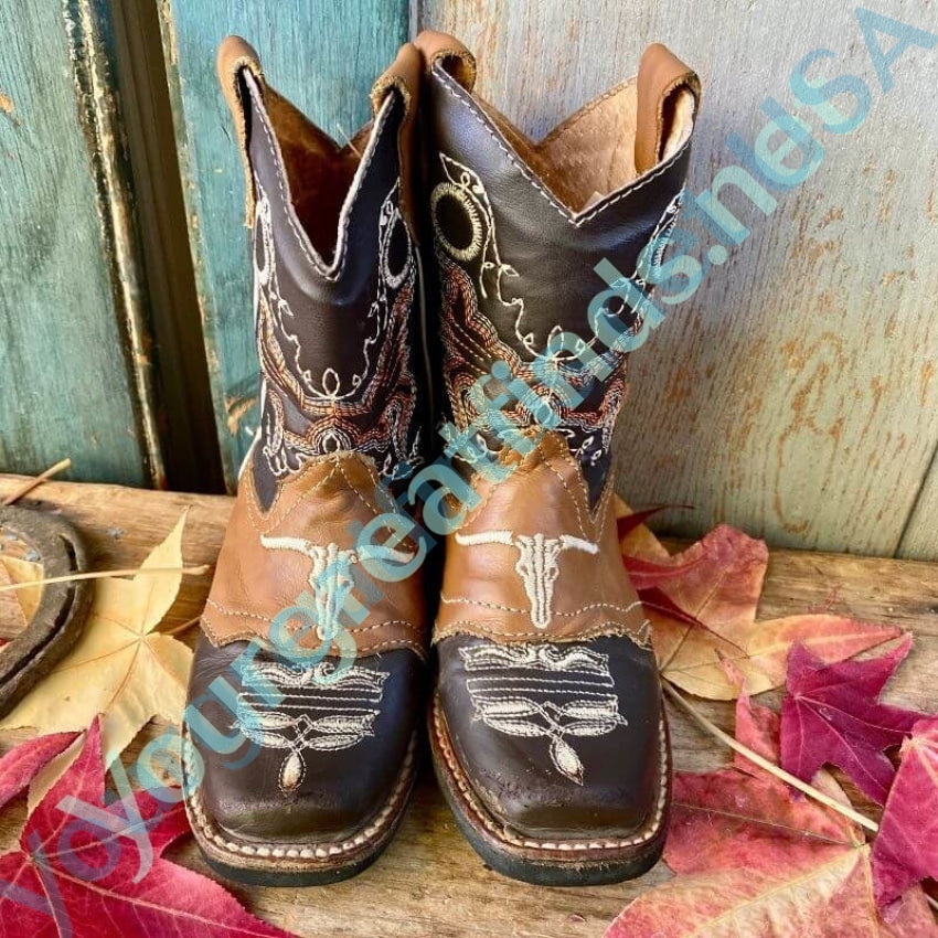 Mexican Leather Kids Leather Cowboy or Vaquero Boots Yourgreatfinds