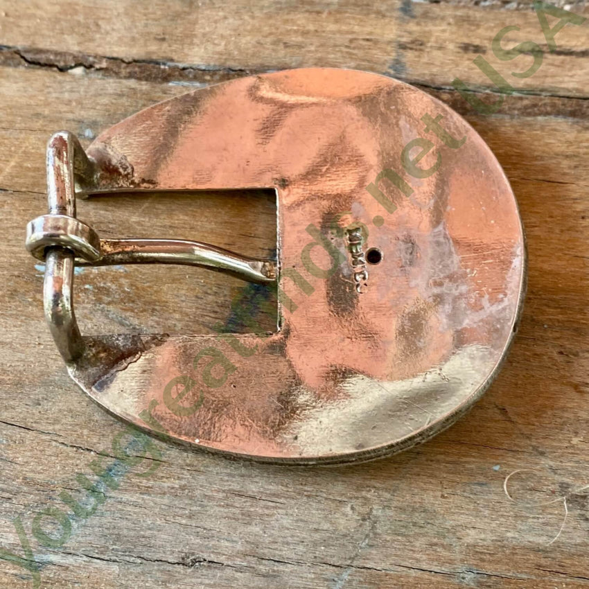 Mexican Silver Gold Ruby Ranger Buckle