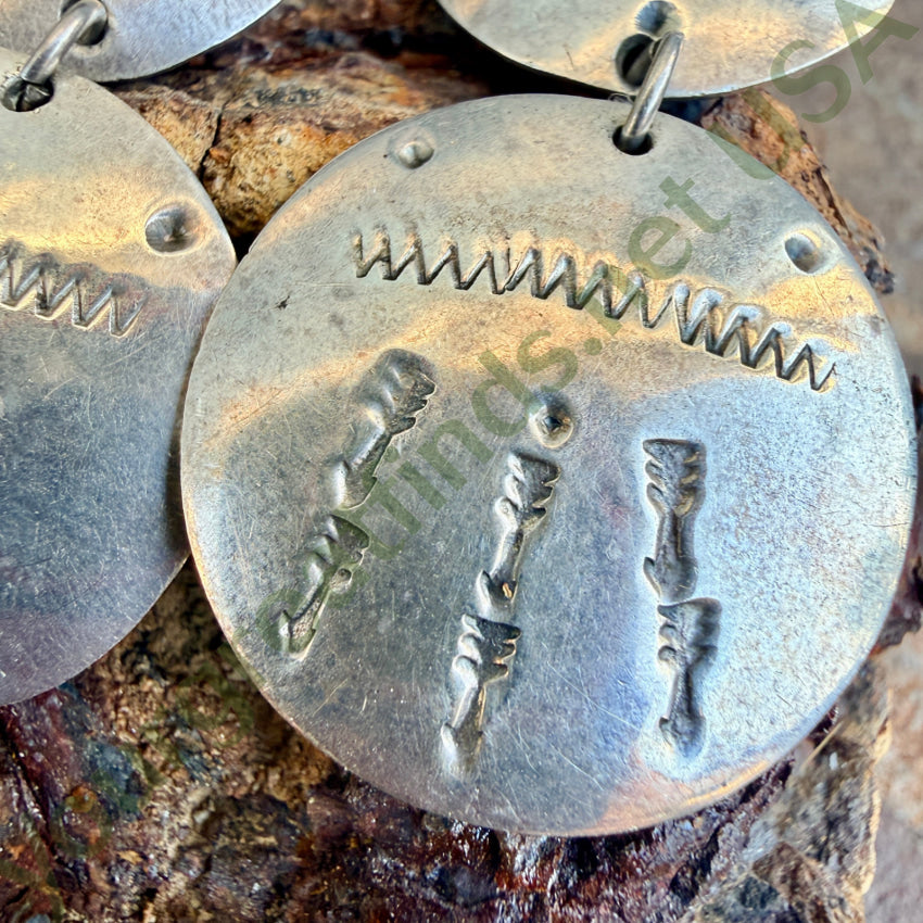 Mexican Southwestern Style Sterling Silver Concho Pierced Post Earrings pierced post earrings