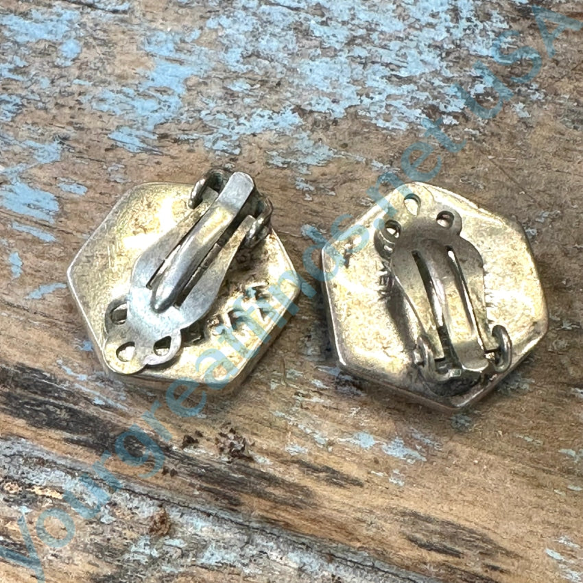 Mexican Sterling Silver Clip On Earrings