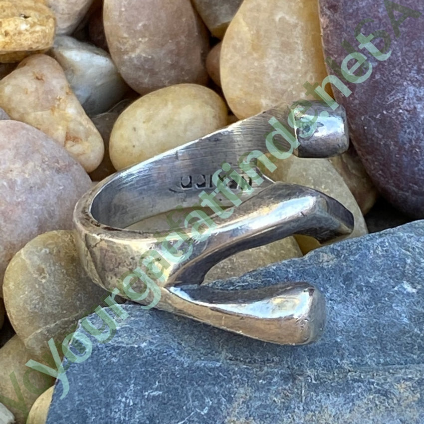 Mid-Century Modern Solid Sterling Silver Ring Mexico Size 8 Yourgreatfinds