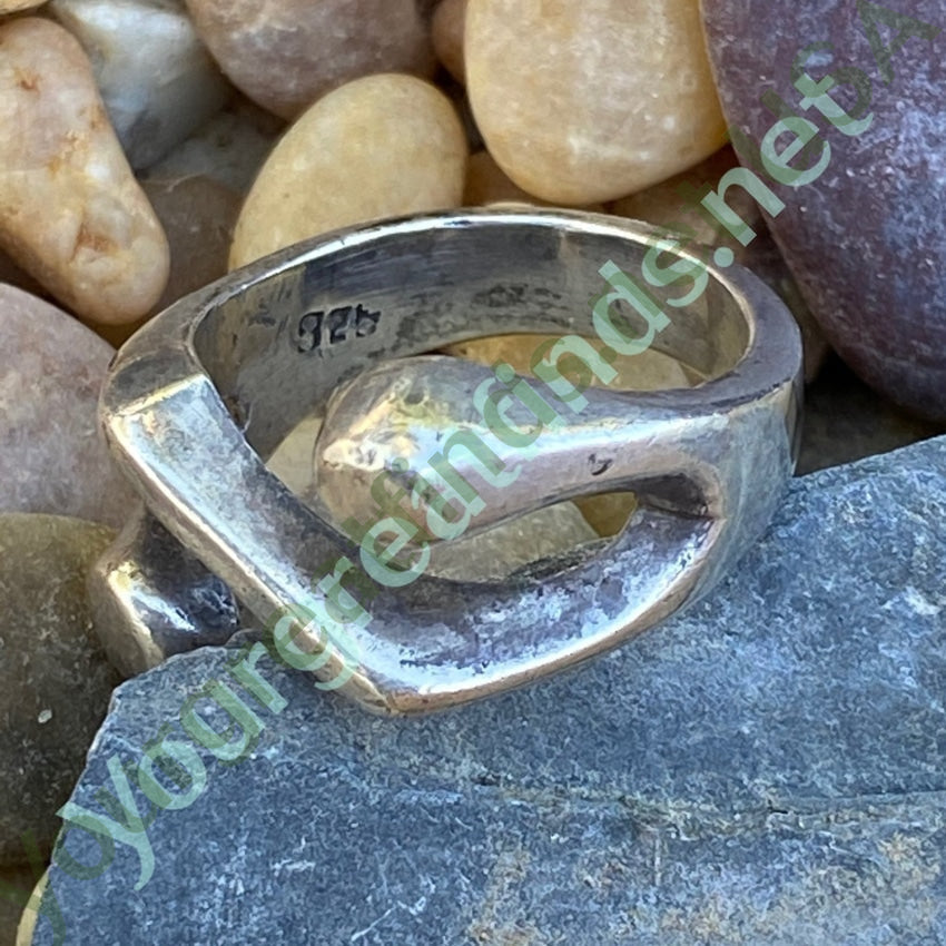 Mid-Century Modern Solid Sterling Silver Ring Mexico Size 8 Yourgreatfinds