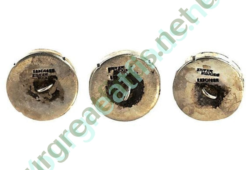Mid-Century Modern Sterling Silver Buttons , Set of 3 Yourgreatfinds