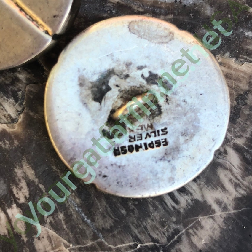 Mid-Century Modern Sterling Silver Buttons , Set of 3 Yourgreatfinds