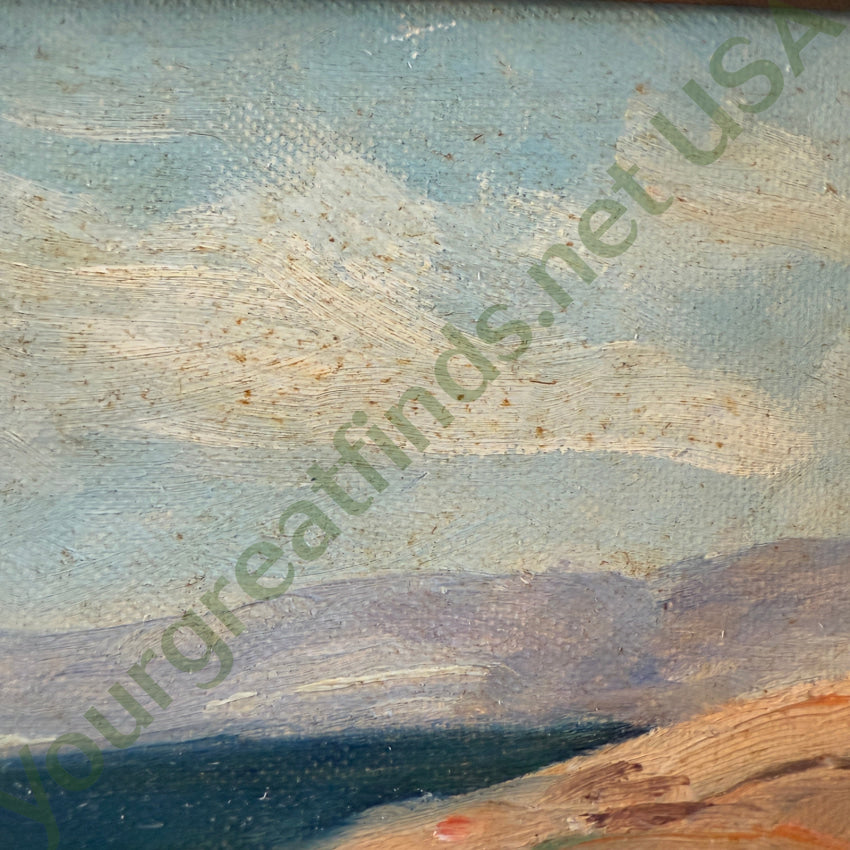 Mid-Century Original Acrylic Painting Crashing Waves Bn Knoles Painting