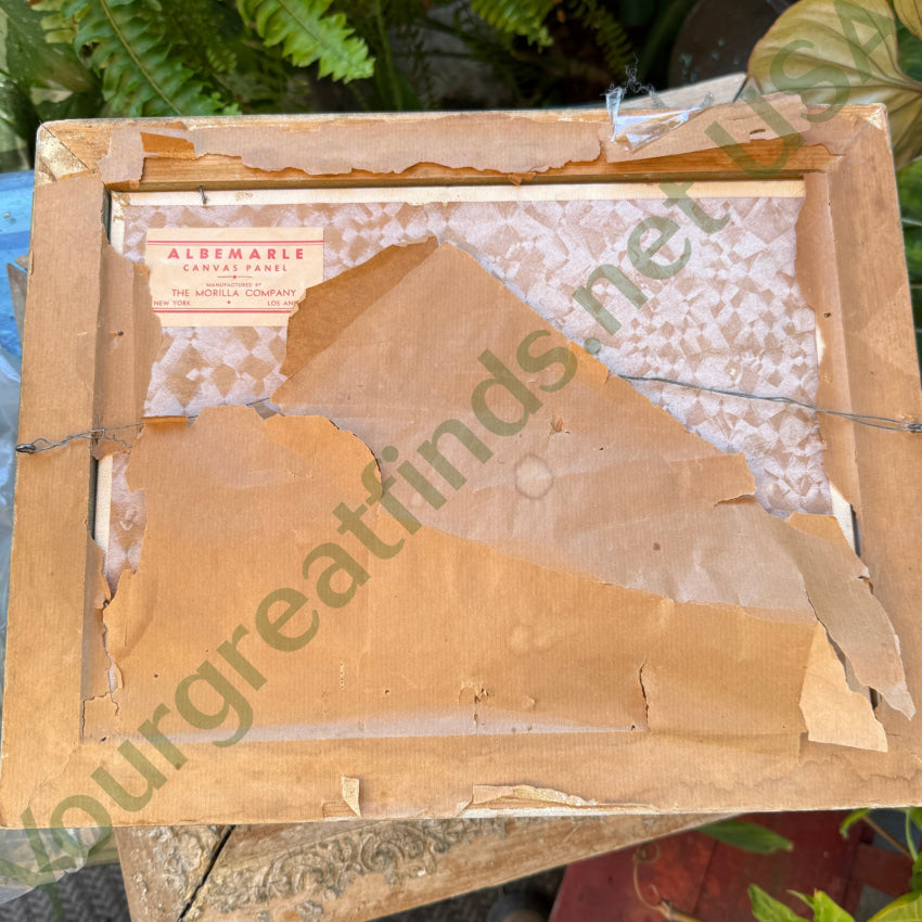 Mid-Century Original Acrylic Painting Crashing Waves Bn Knoles Painting