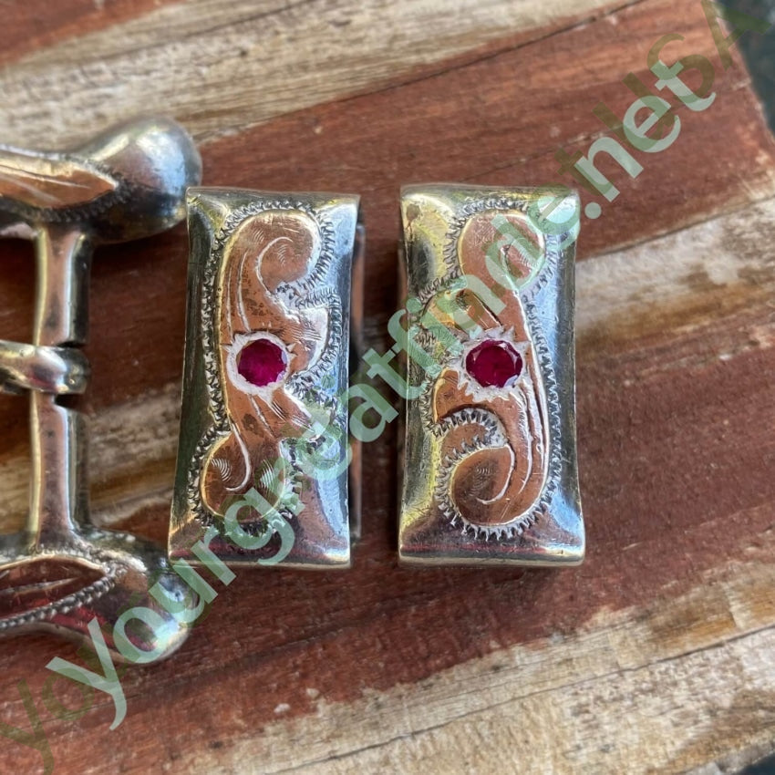 Mid-Century Solid Sterling Silver Ranger Buckle Set Mexico Yourgreatfinds