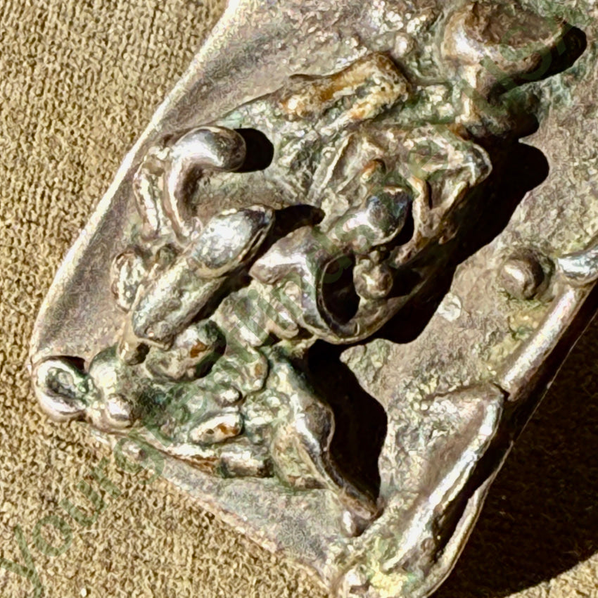 Mid-Century Sterling SIlver Brutalist Ring Size 8 Signed Leo ring