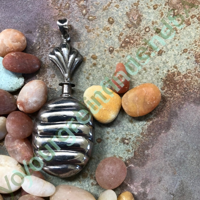 Mini Perfume Bottle Pendant in Sterling Silver Yourgreatfinds