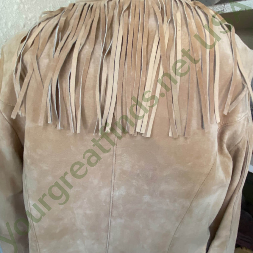 Mix It Suede Leather Fringed Jacket M