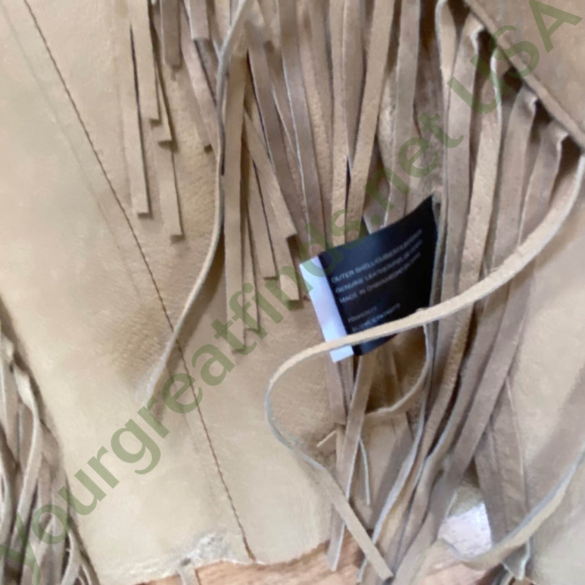 Mix It Suede Leather Fringed Jacket M