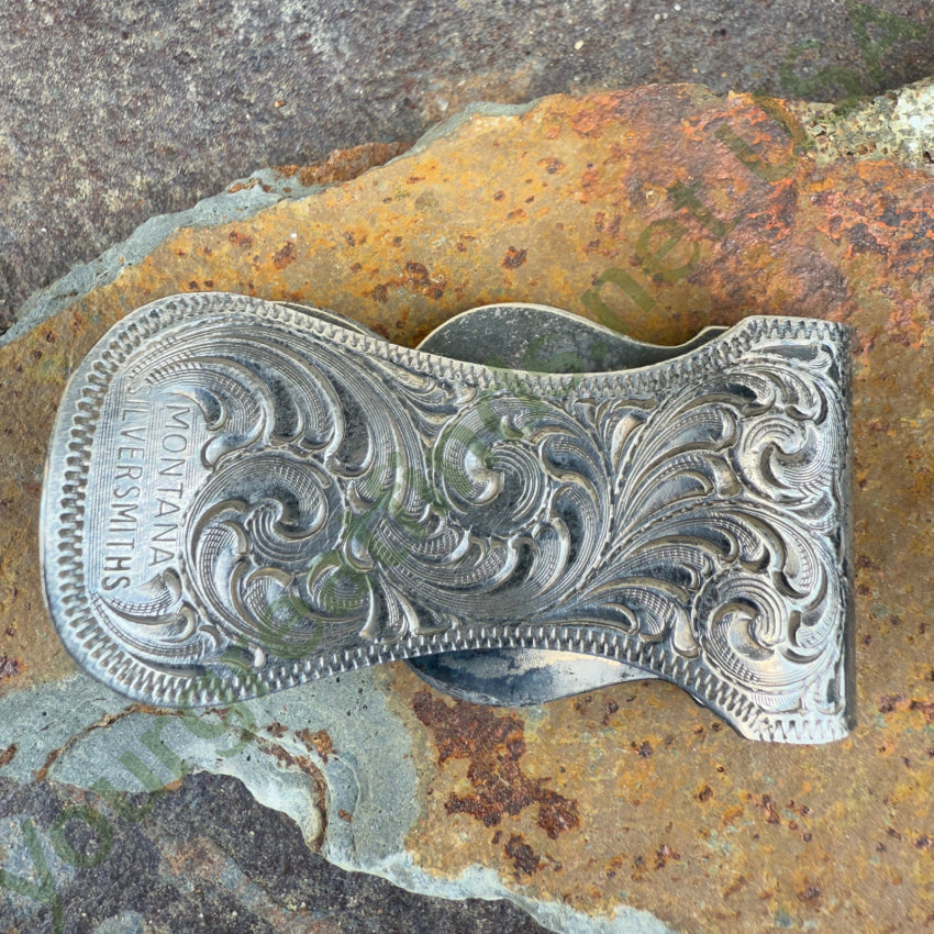 Montana Silversmiths Western Style Engraved Money Clip Horse Money Clip