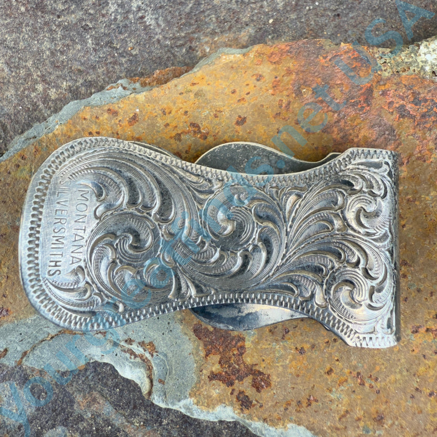 Montana Silversmiths Western Style Engraved Money Clip Horse Money Clip