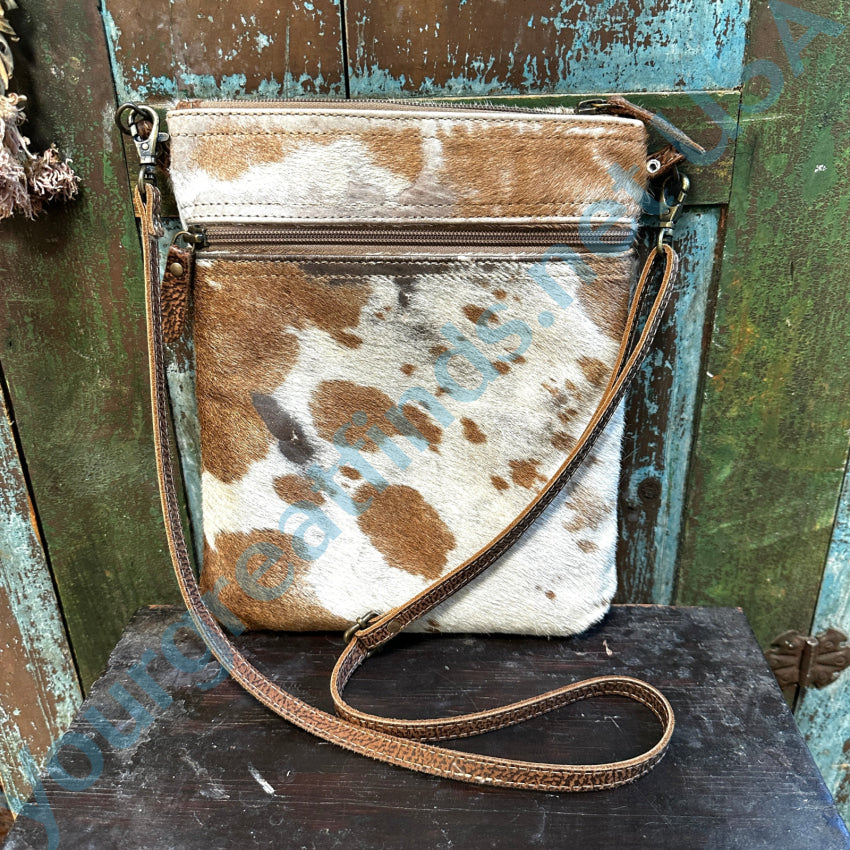 Myra Bag Hair On Cow Hide Crossbody Leather Purse