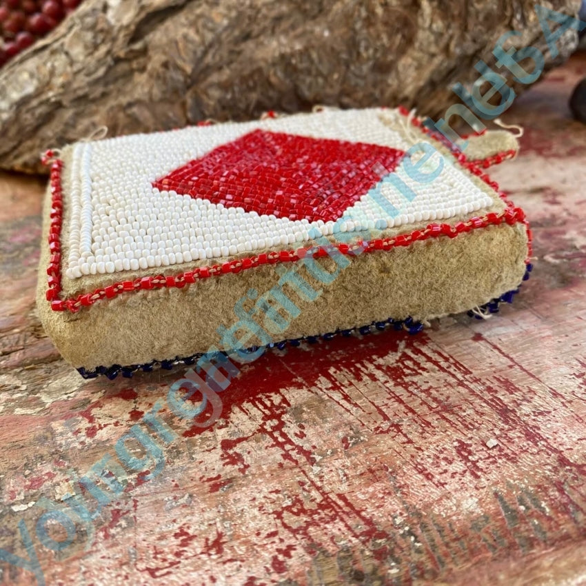 Native American Beaded Deerskin Leather Playing Card Case Yourgreatfinds