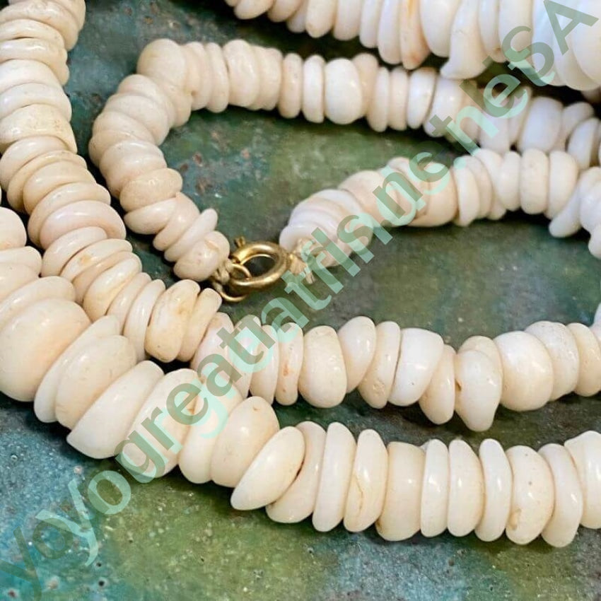 Natural Hawaiian Puka Necklace High Grade 26 1/2 Inch Long Yourgreatfinds