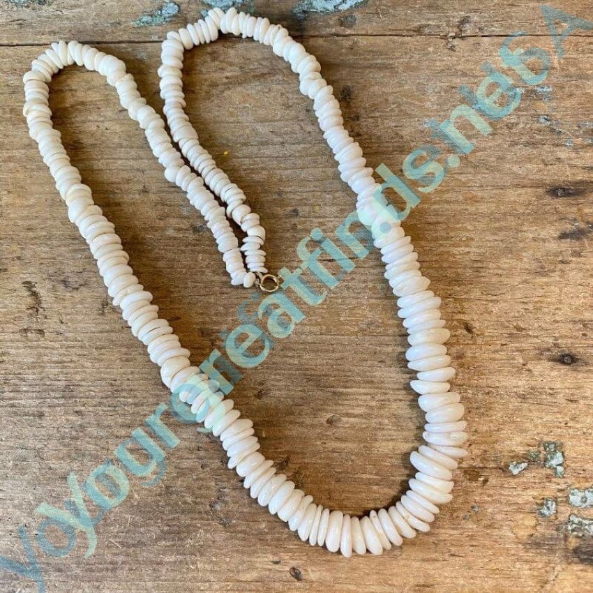 Natural Hawaiian Puka Necklace High Grade 26 1/2 Inch Long Yourgreatfinds