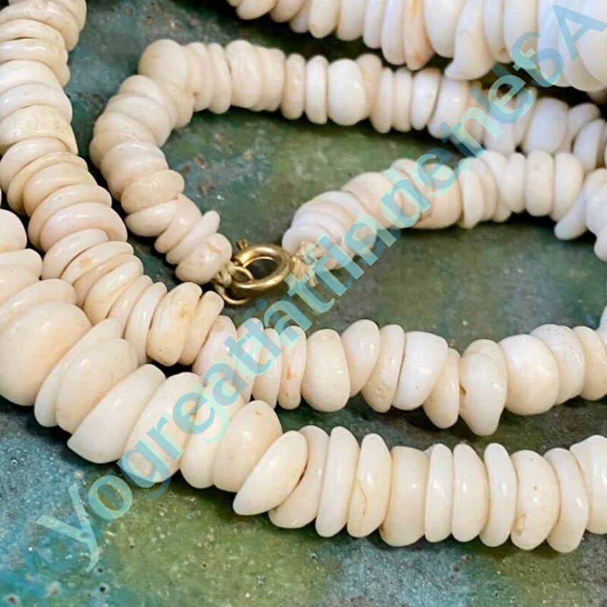 Natural Hawaiian Puka Necklace High Grade 26 1/2 Inch Long Yourgreatfinds