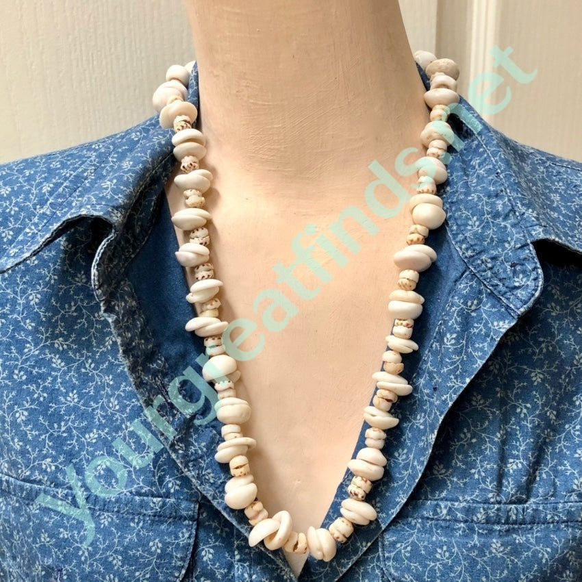 Natural Hawaiian Puka Shell Necklace High Grade 28 Inches Long Yourgreatfinds