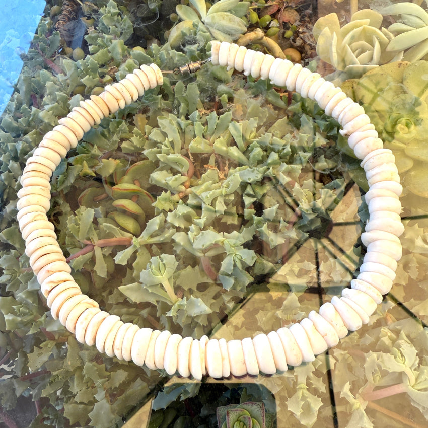 Natural High Grade Hawaiian Puka Shell Necklace 17.75” L necklace