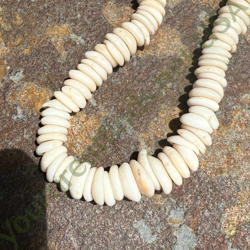 Natural High Grade Hawaiian Puka Shell Necklace 17.75” L necklace