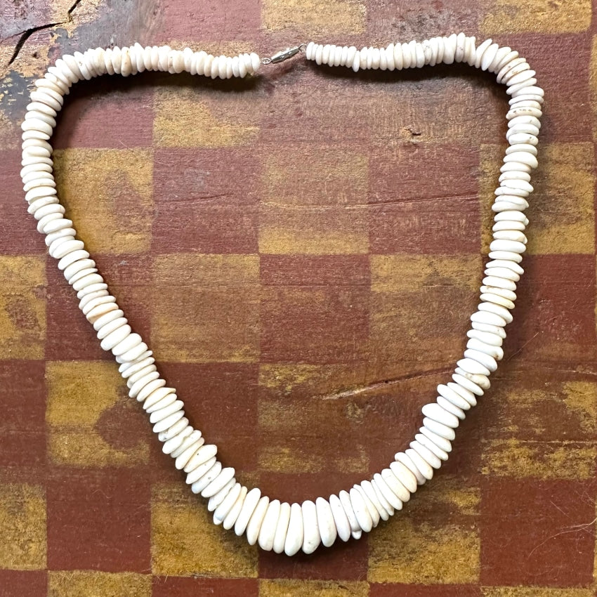 Lot - Pueblo-Style, White Shell Necklace, Early 1900's