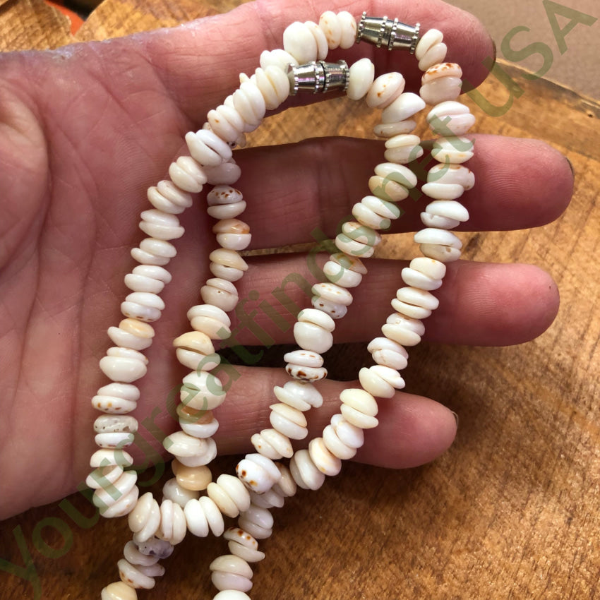 Natural High Grade Hawaiian Puka Shell Necklace & Bracelet Set Necklace