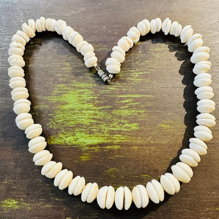 Natural Large Hawaiian Puka Shell Choker Necklace Necklace