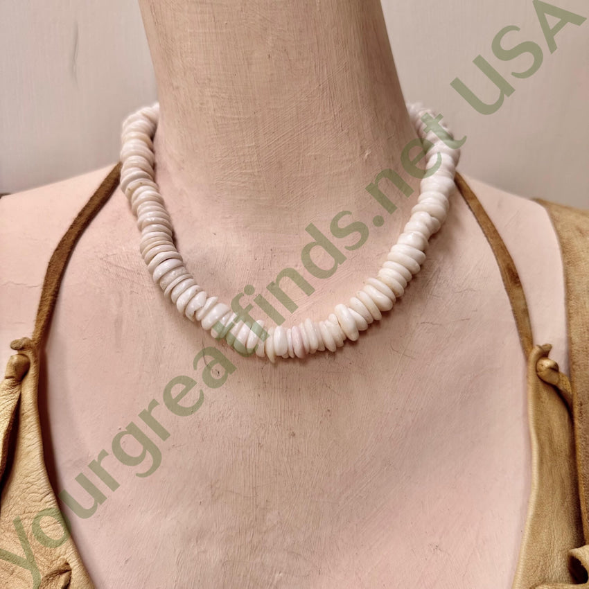 Natural Large Hawaiian Puka Shell Choker Necklace Necklace