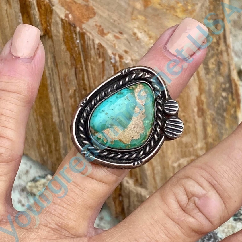 Natural Royston Mine Turquoise Ring in Sterling Silver Size 6 Yourgreatfinds