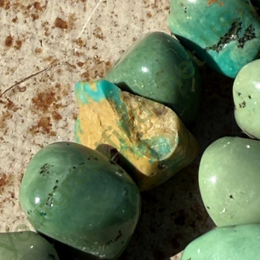Navajo Chunky Green Turquoise Nugget Necklace necklace