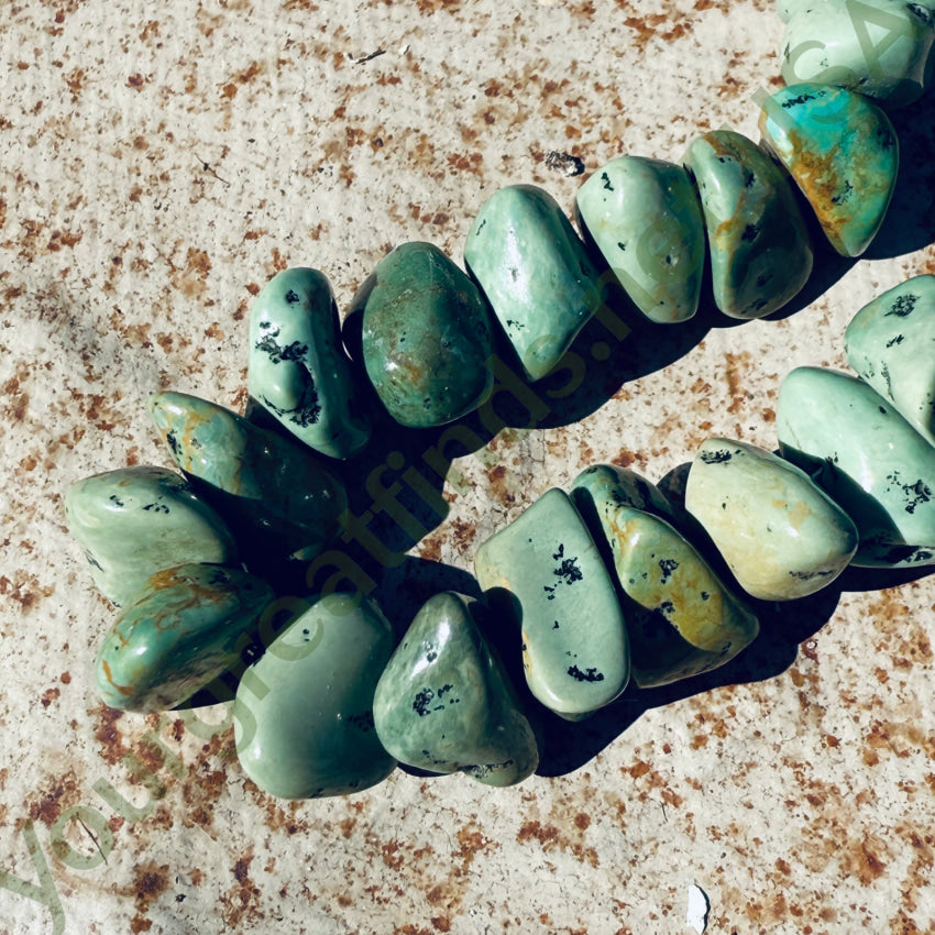 Navajo Chunky Green Turquoise Nugget Necklace necklace