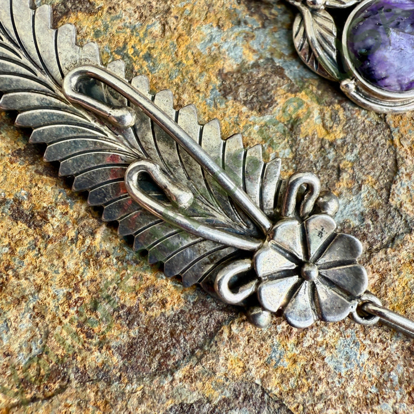 Navajo Purple Charoite Necklace Sterling Peterson Johnson necklace