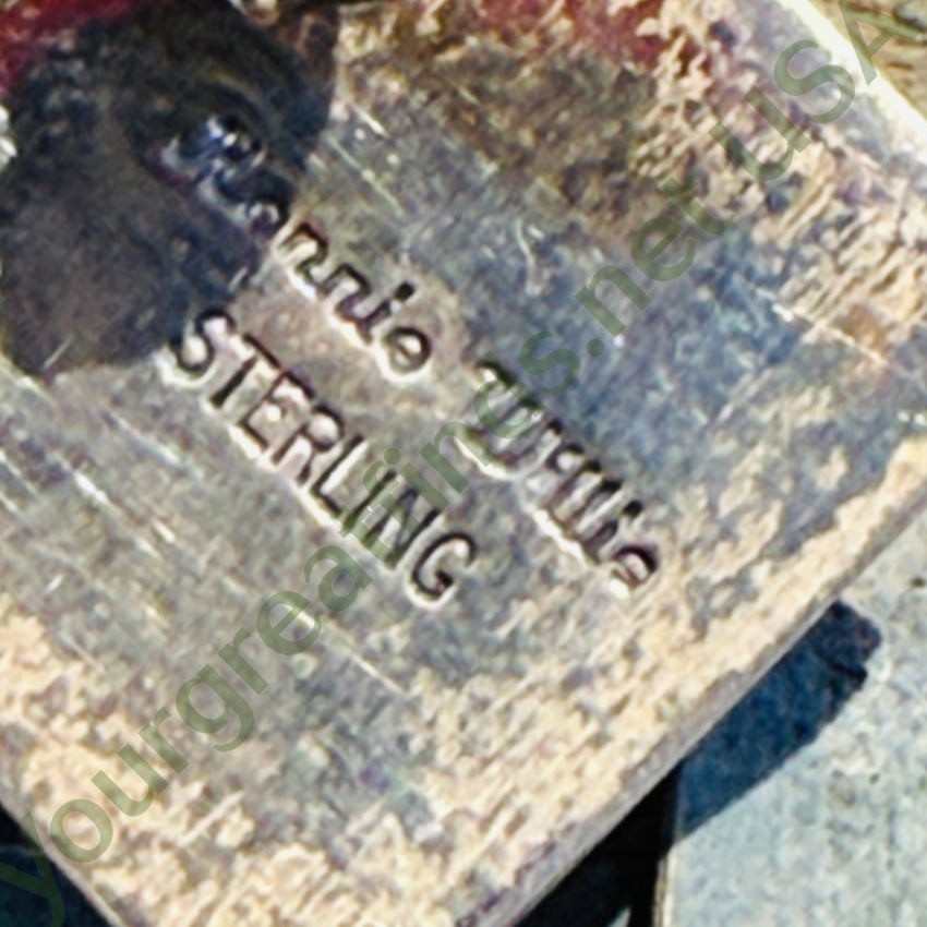 Navajo Ronnie Wilis Sterling Silver & Blue Stone Pierced Post Earrings earrings