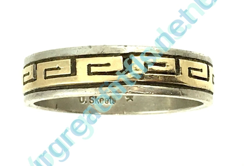 SIGNED hotsell P Skeets 14kt Gold and sterling silver wedding band 6.75 PH3023