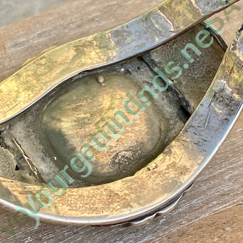 Navajo Sterling Silver Cuff Turquoise Bracelet Fred Harvey Yourgreatfinds