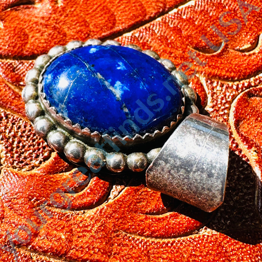 Navajo Sterling Silver & Deep Blue Azurite Pendant