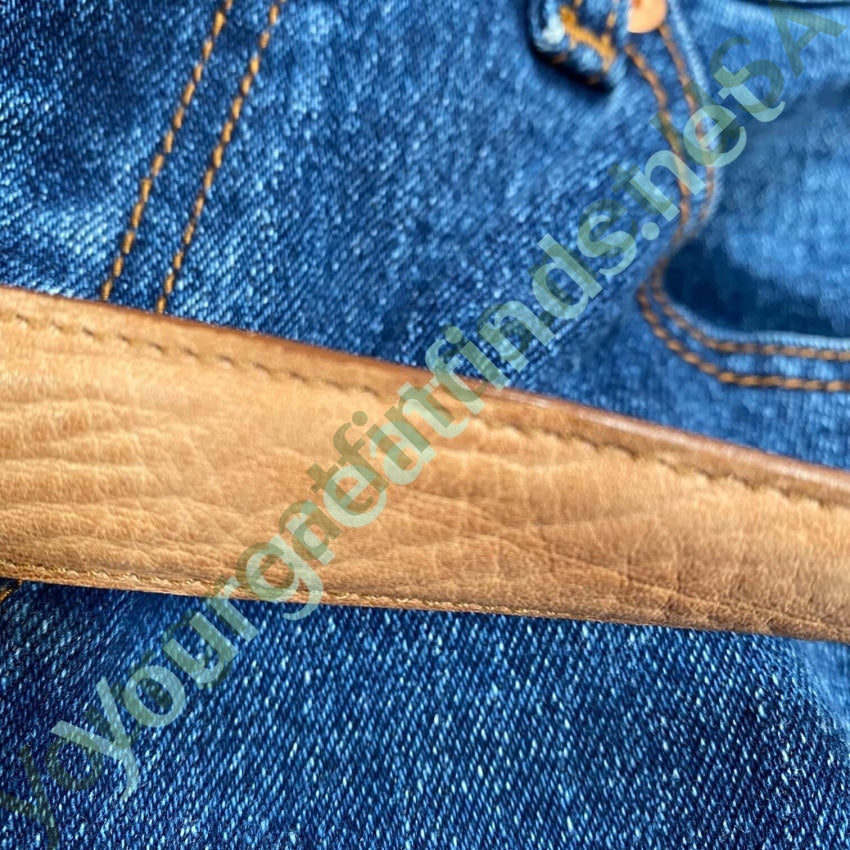 Navajo Sterling Silver Ranger Buckle Set Cole Haan Leather Belt Yourgreatfinds