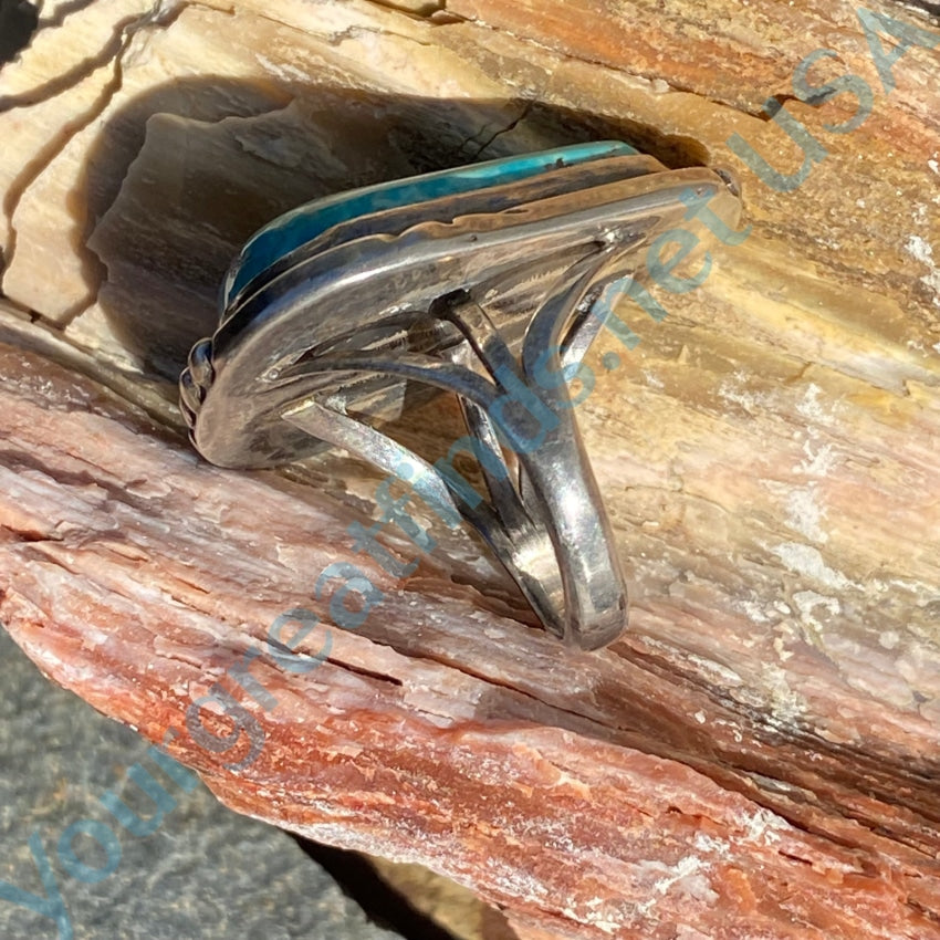 Navajo Sterling Silver Ring Cripple Creek Turquoise 6